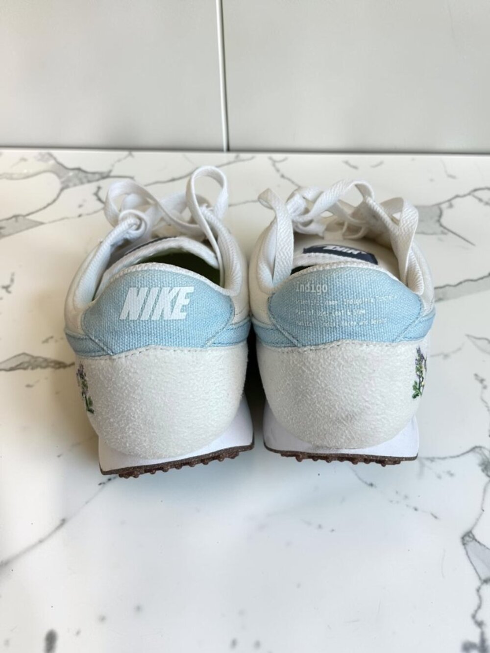 Nike Daybreak SE White Baby Blue Floral Sneakers Women’s 7 DJ1299-101 - Picture 4 of 5